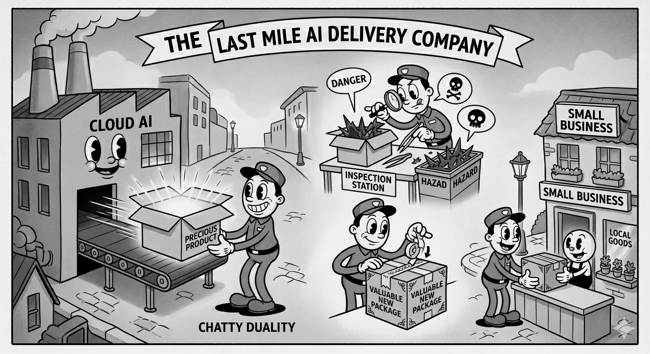 The Last Mile AI Delivery Company illustration
